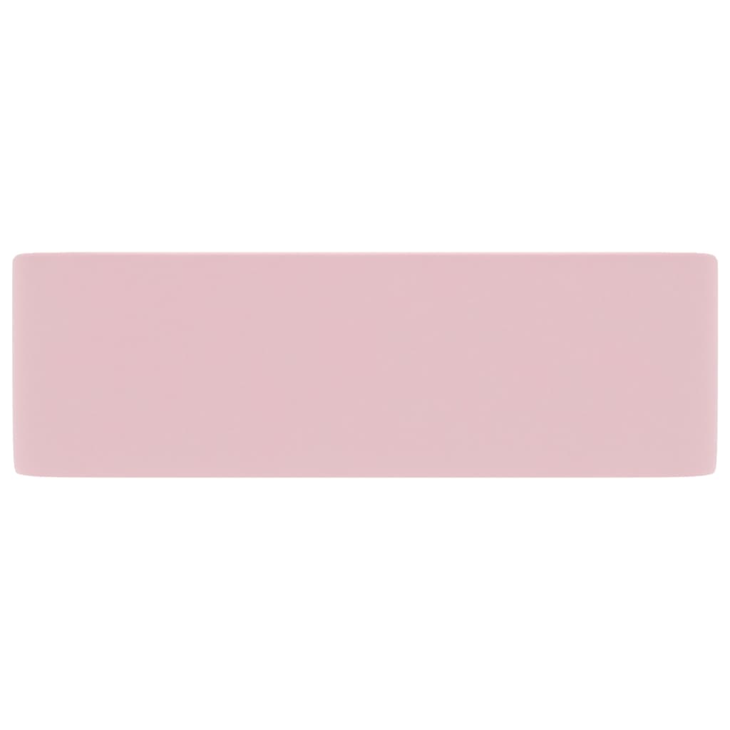 Luxury washbasin, matt pink, 41x30x12cm, ceramic