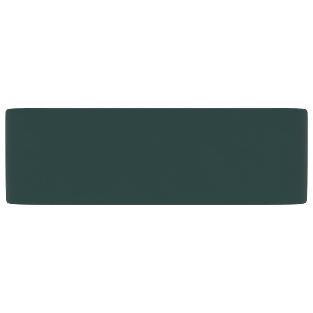 Luxury washbasin, matt green, 41x30x12cm, ceramic