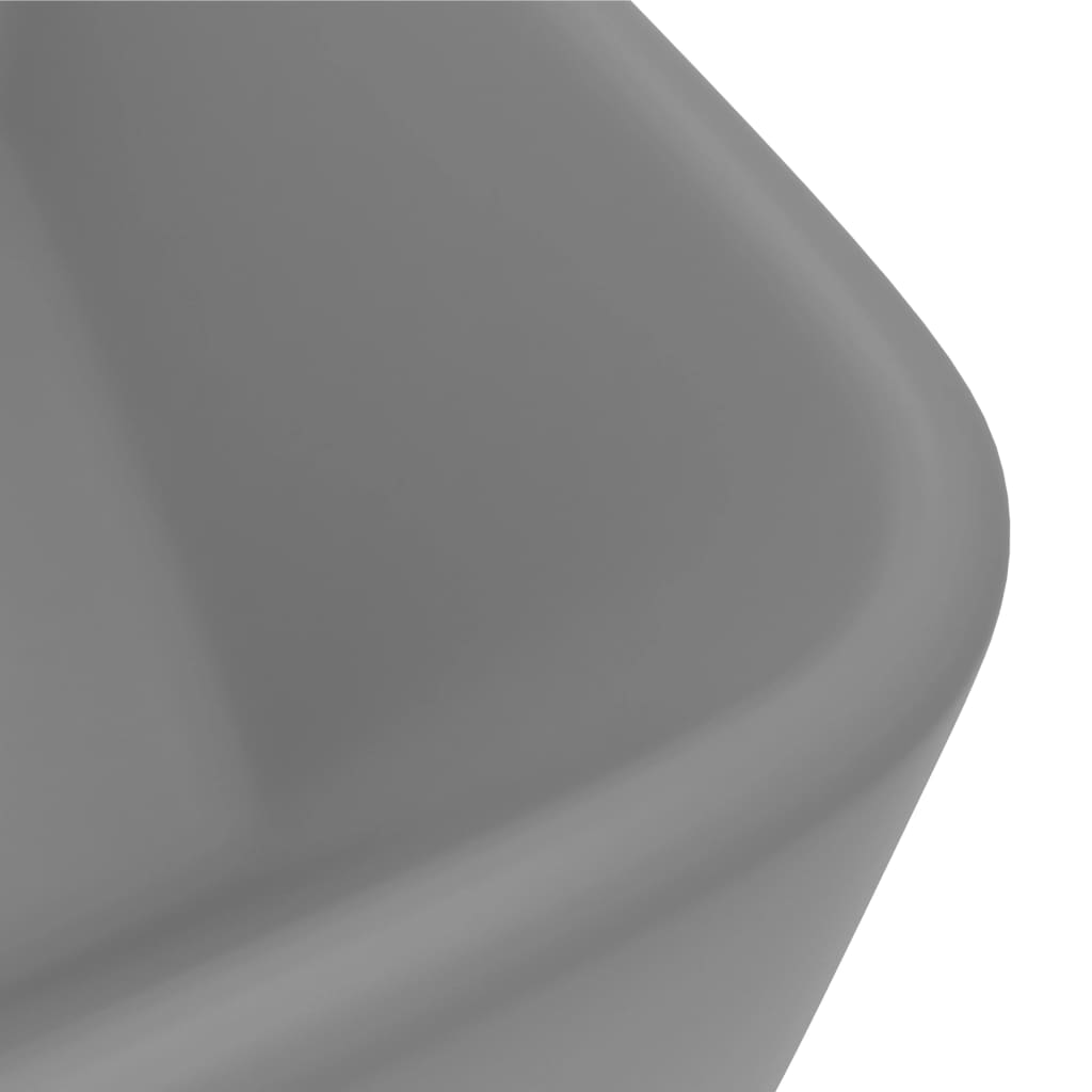 Luxury washbasin, matte grey, 41x30x12cm, ceramic