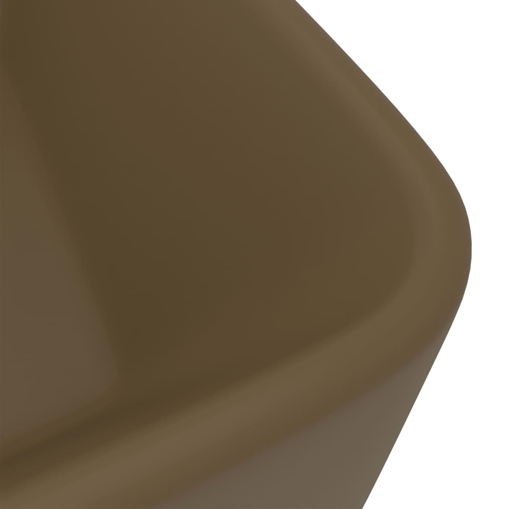 Luxury washbasin, matt cream, 41x30x12cm, ceramic