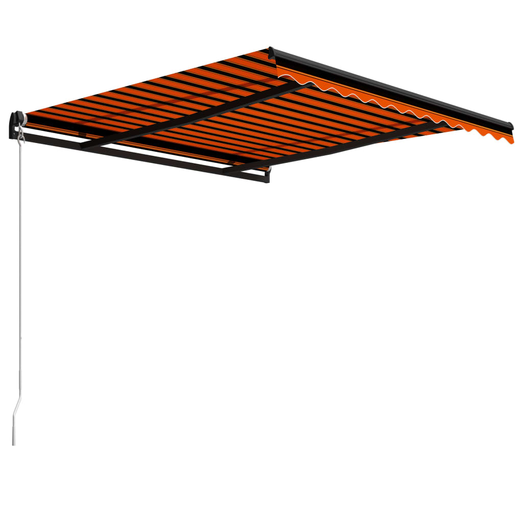 Rankiniu būdu ištraukiama markizė, oranžinė ir ruda, 300x250cm