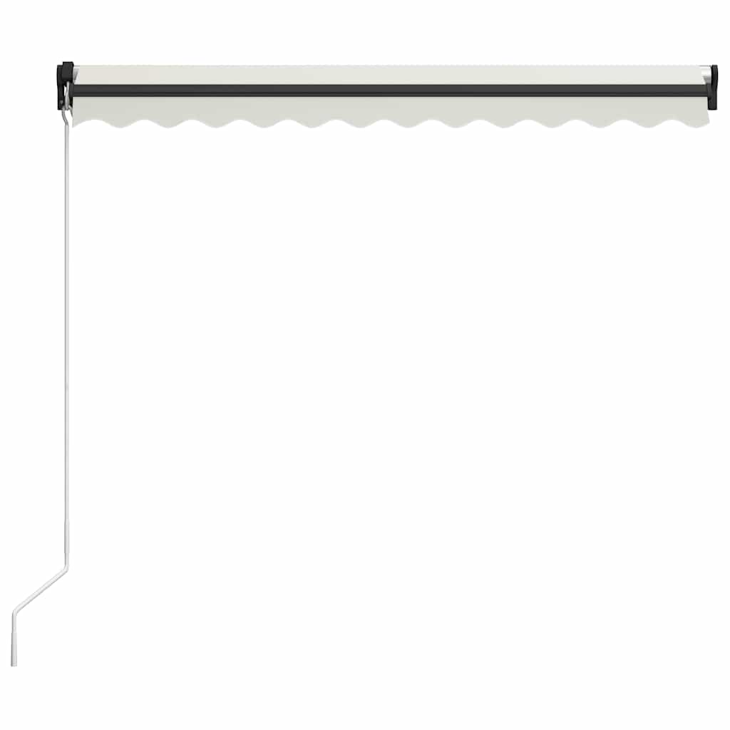 Rankiniu būdu ištraukiama markizė su LED, kreminė, 300x250cm