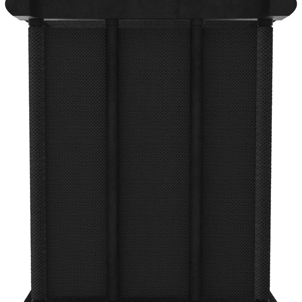 Shelf, black, 103x30x72.5cm, fabric, 6 compartments