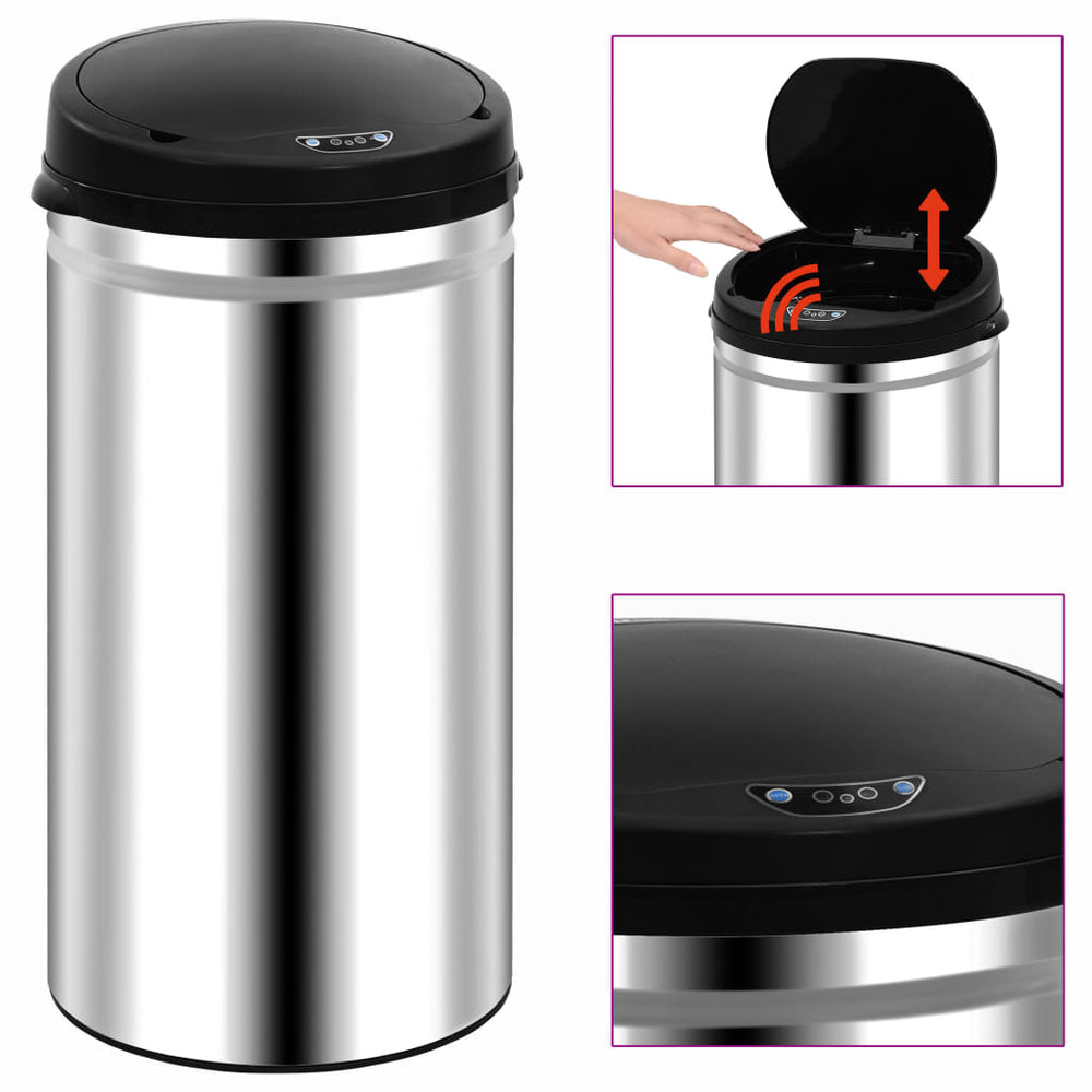 Automatic sensor bin, stainless steel, 50l