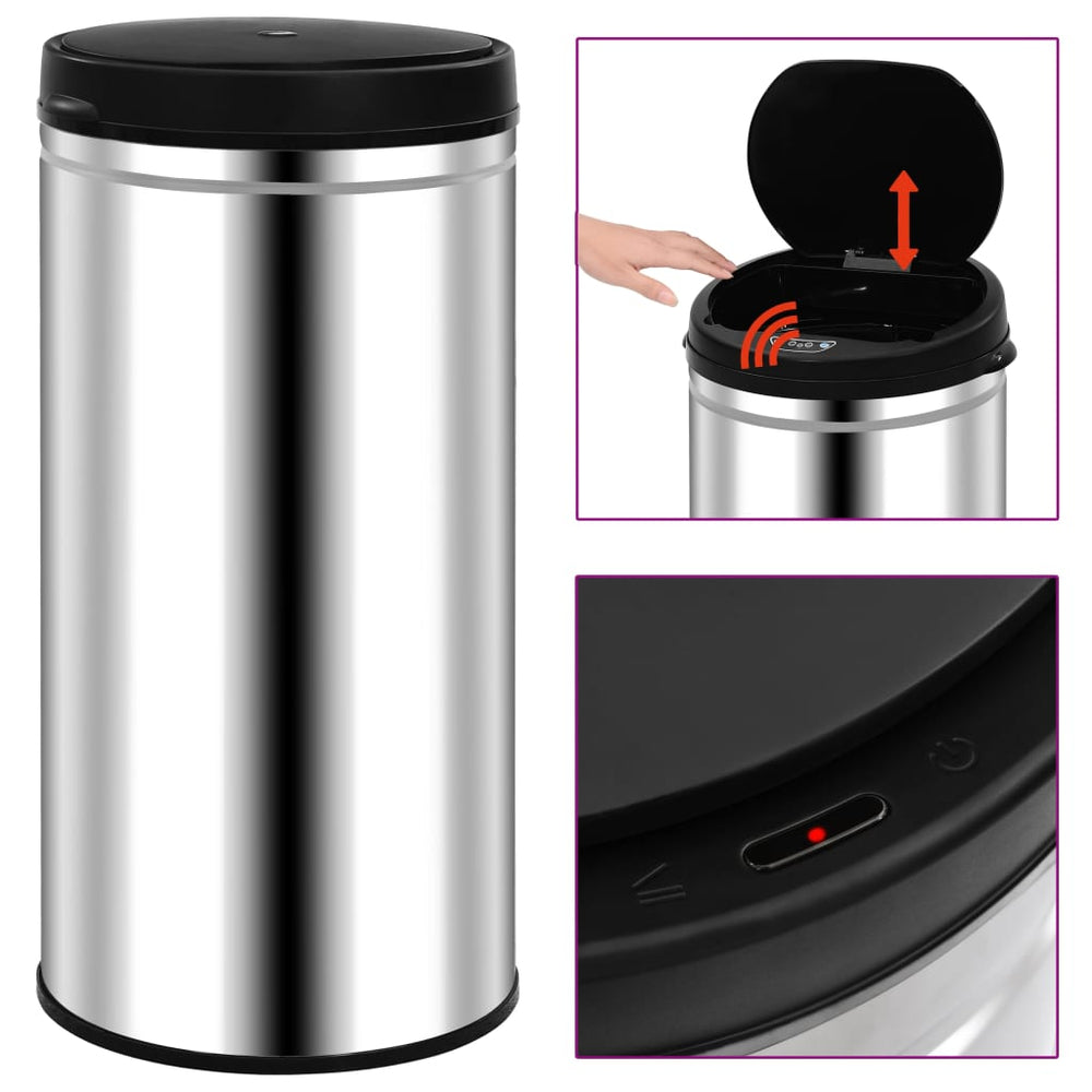 Automatic sensor bin, stainless steel, 70l