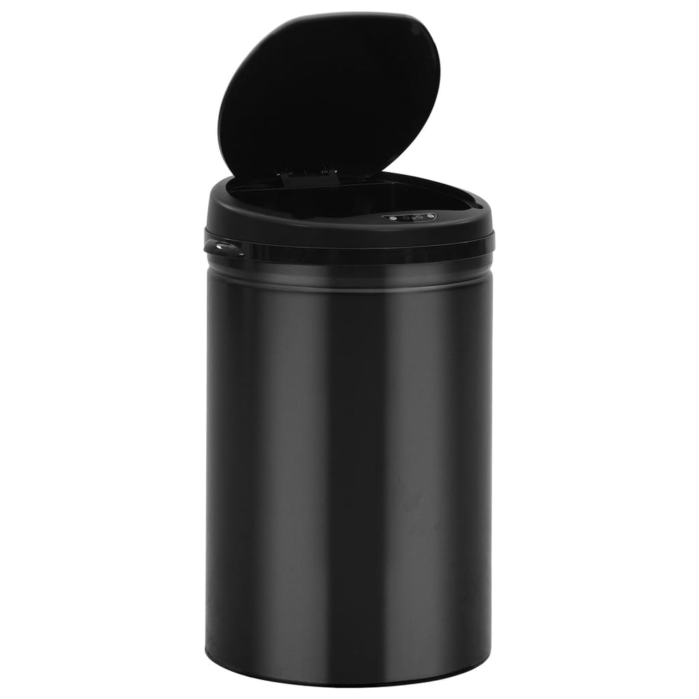 Automatic sensor bin, black, steel, 30l