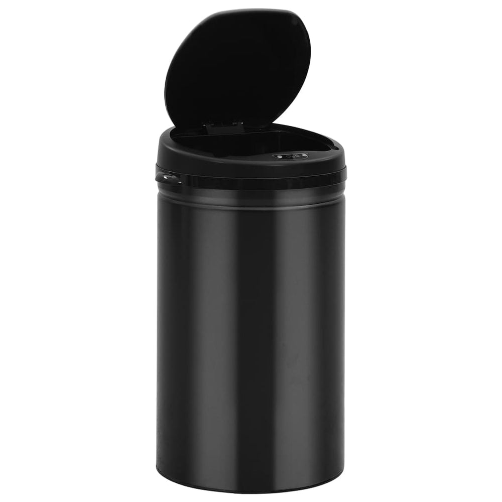 Automatic sensor bin, black, steel, 40l