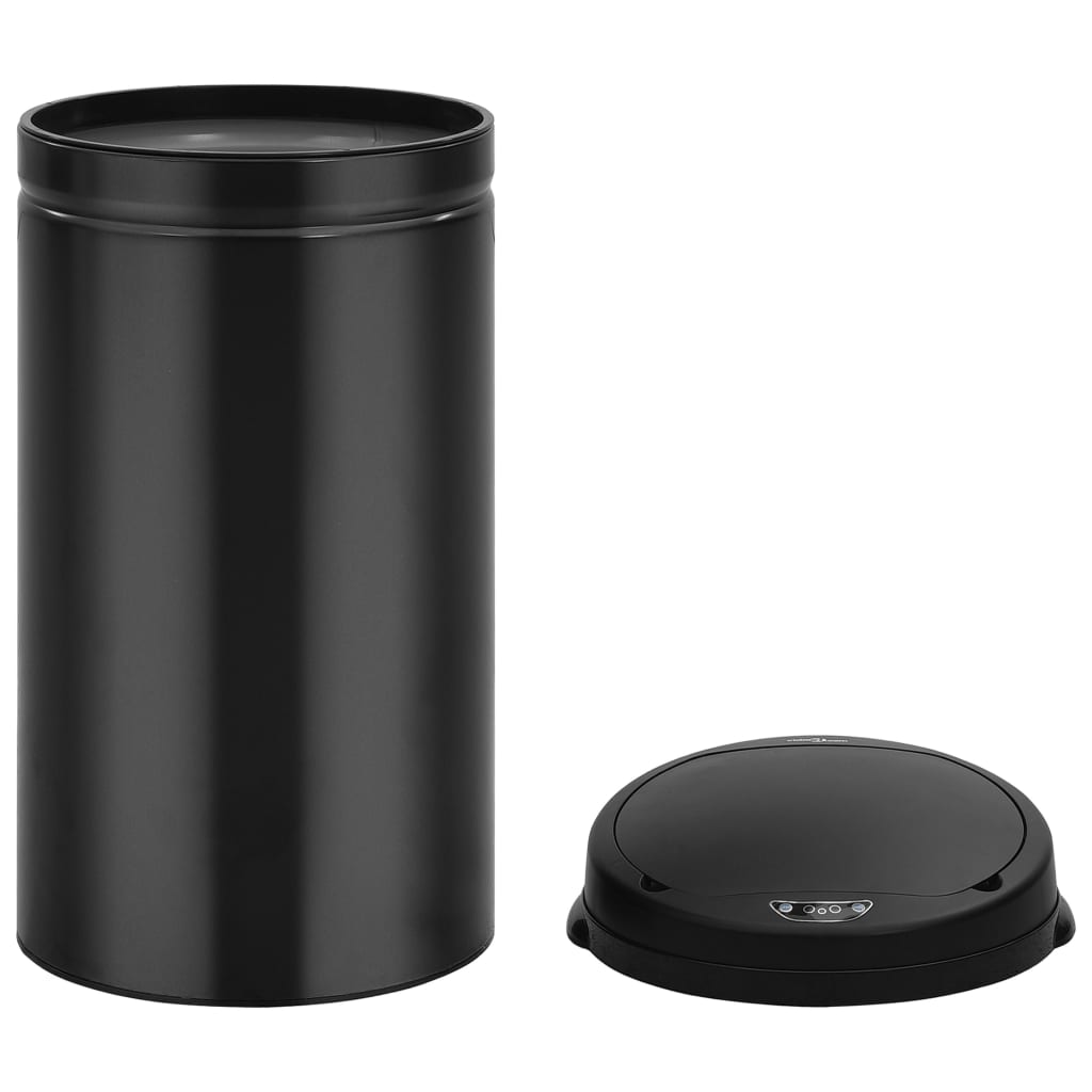 Automatinė šiukšliadėžė su jutikliu, juoda, plienas, 50l