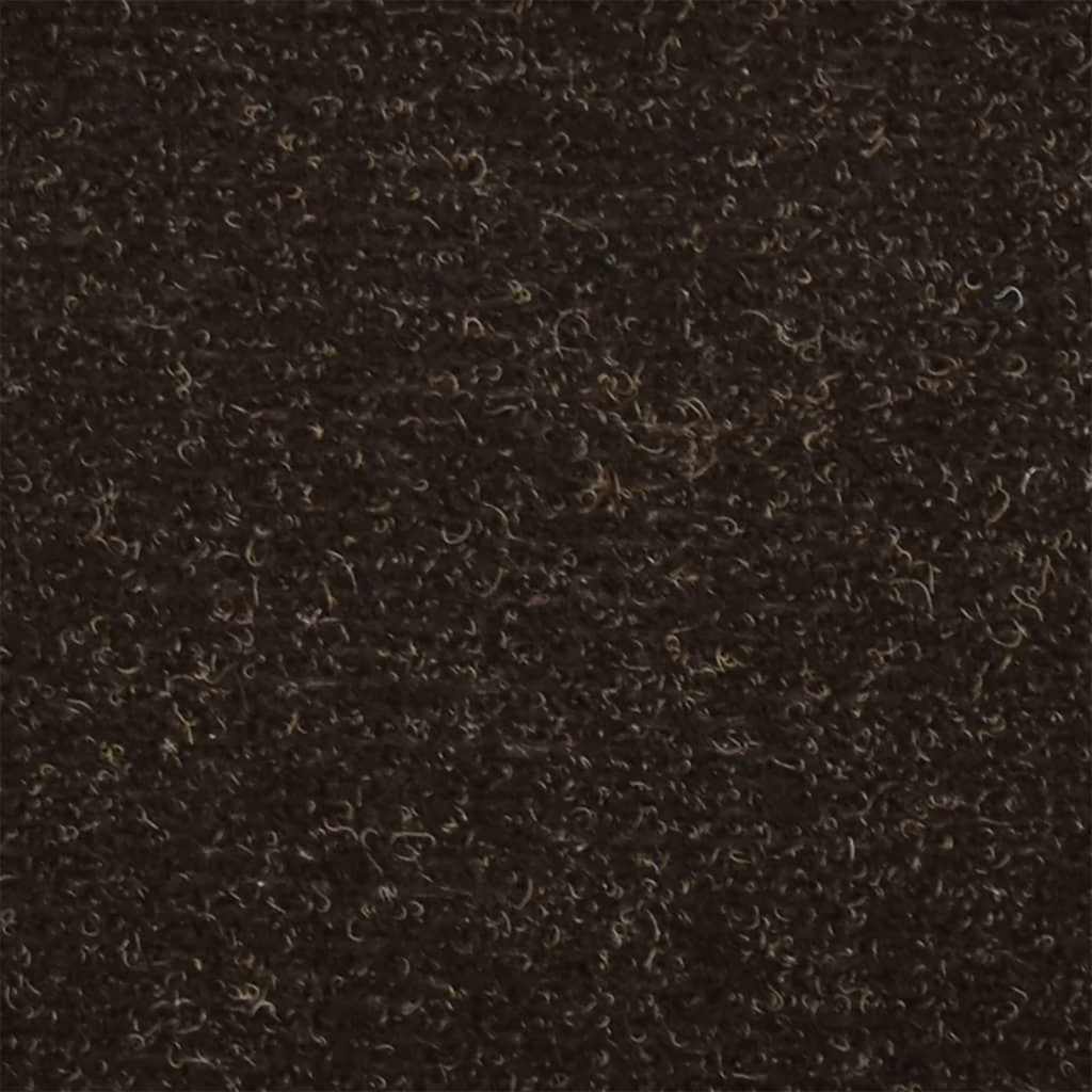 Stair mats, self-adhesive, 15 pcs, 65x21x4 cm, dark brown, semi-circular, large