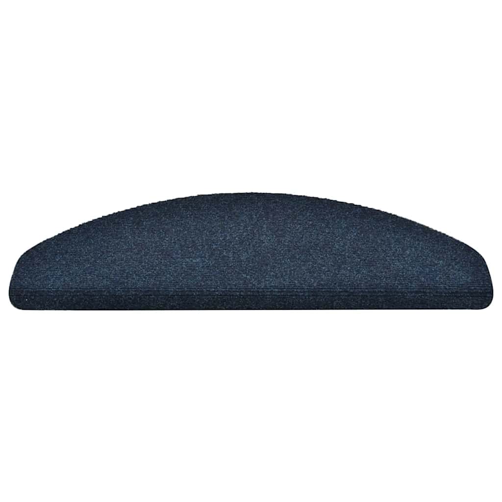Stair mats, self-adhesive, 15 pcs, 65x21x4 cm, dark blue, semi-circular, large