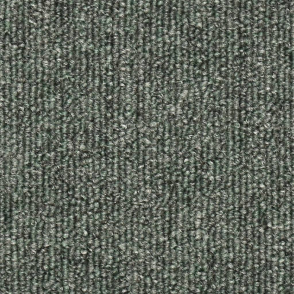 Laiptų kilimėliai, 15 vnt., 56x17x3 cm, tamsiai žali, pusapvaliai