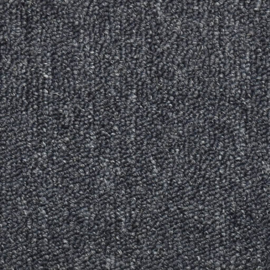 Laiptų kilimėliai, 15 vnt., 56x17x3 cm, tamsiai pilki ir mėlyni, pusapvaliai