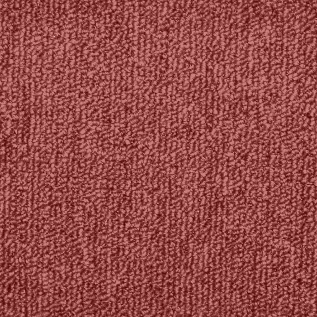 Laiptų kilimėliai, 15 vnt., 65x24x4 cm, bordo spalvos, pusapvaliai, dideli