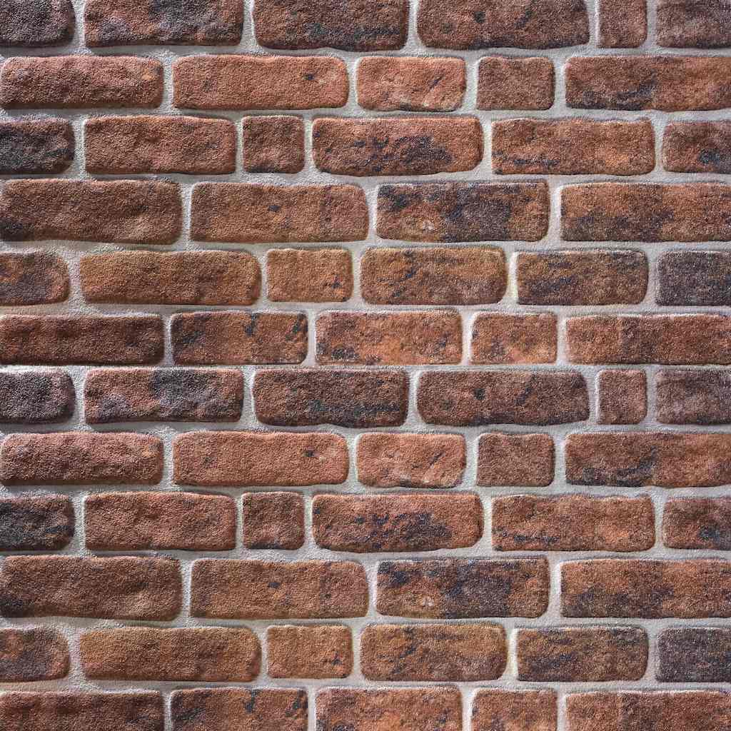 3D Sienos plokštės, 10vnt., tamsiai rudos, EPS, plytų dizaino