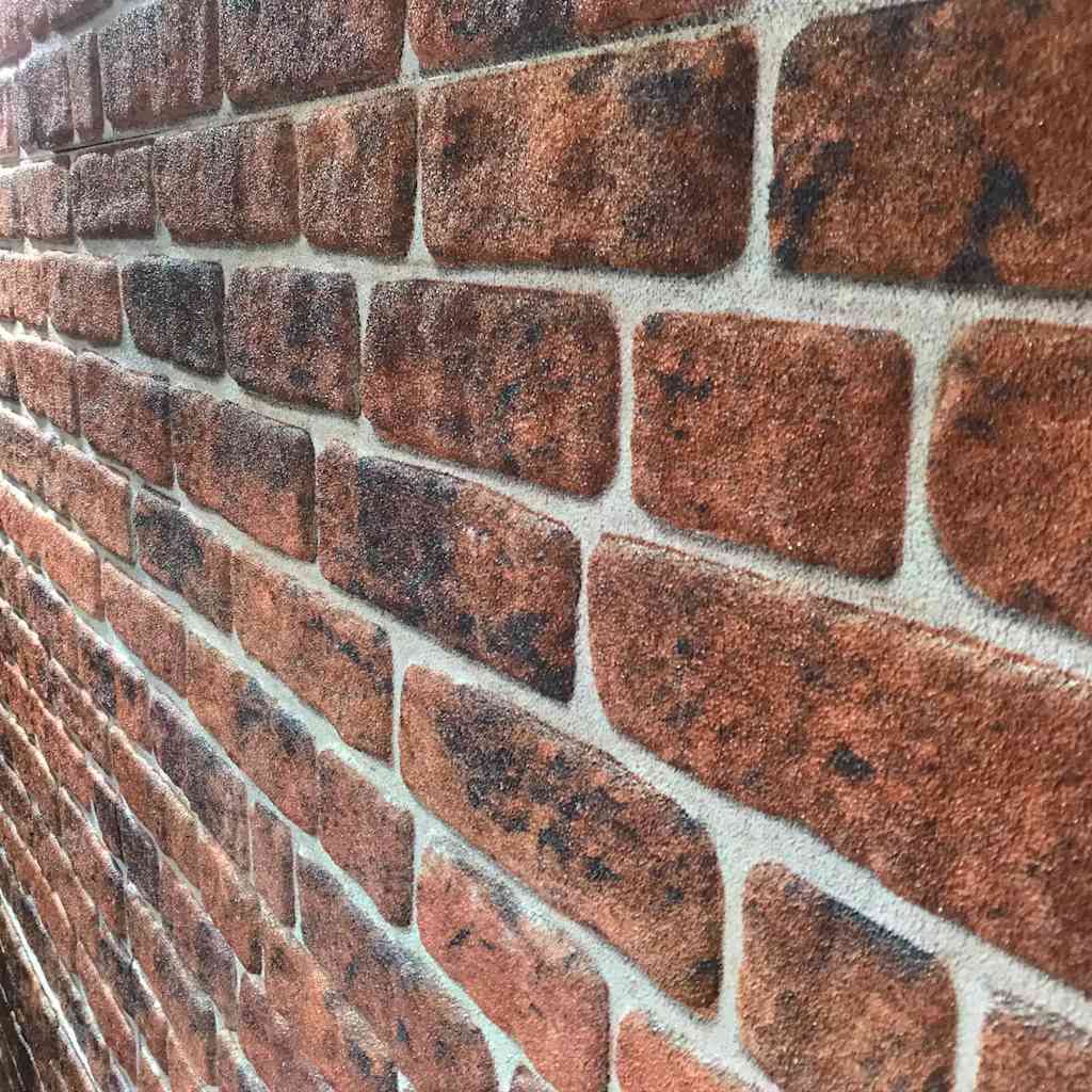 3D Sienos plokštės, 10vnt., tamsiai rudos, EPS, plytų dizaino