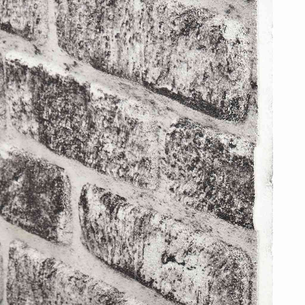 Sienos plokštės, 10vnt., tamsiai pilkos, EPS, plytų dizaino, 3D