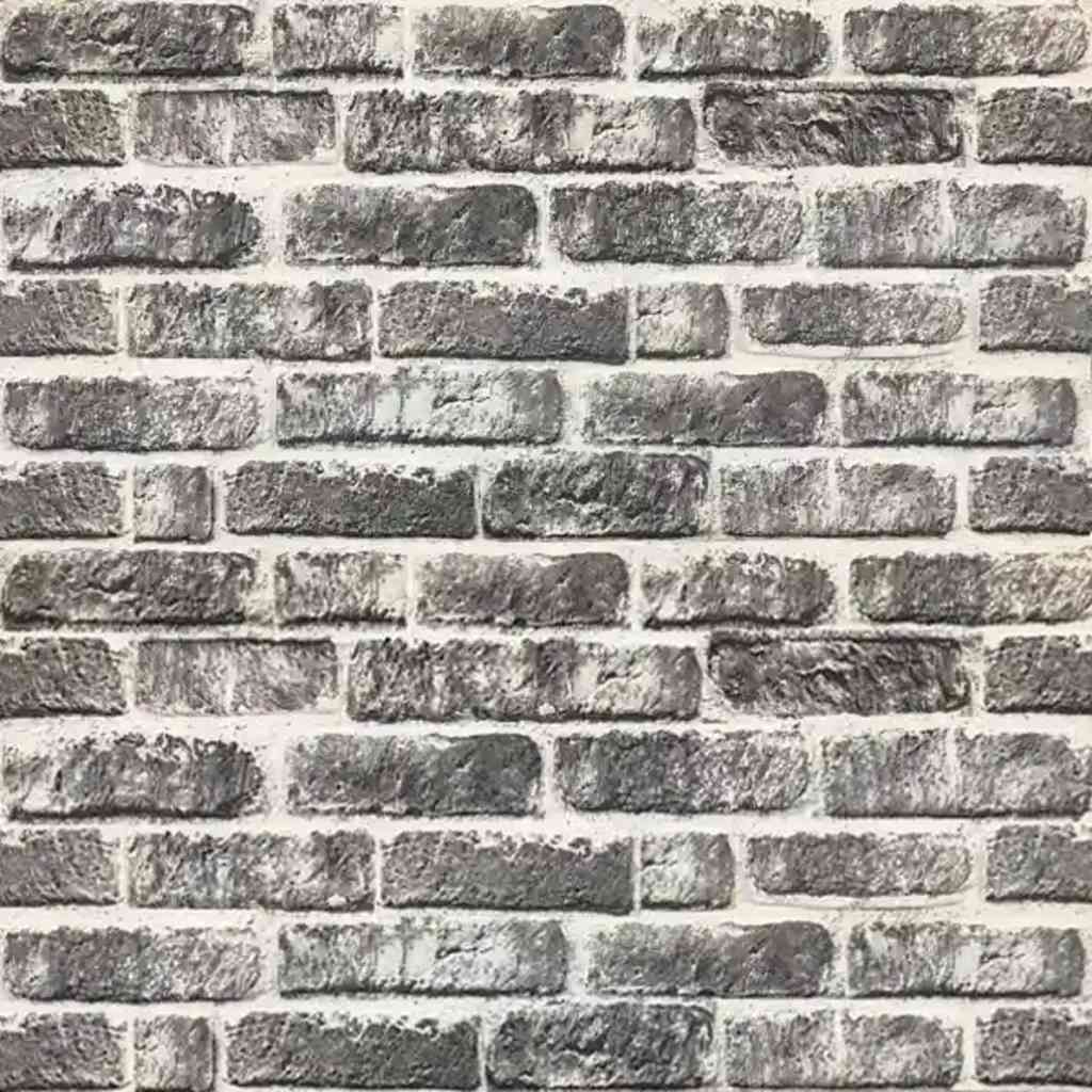 Sienos plokštės, 10vnt., tamsiai pilkos, EPS, plytų dizaino, 3D