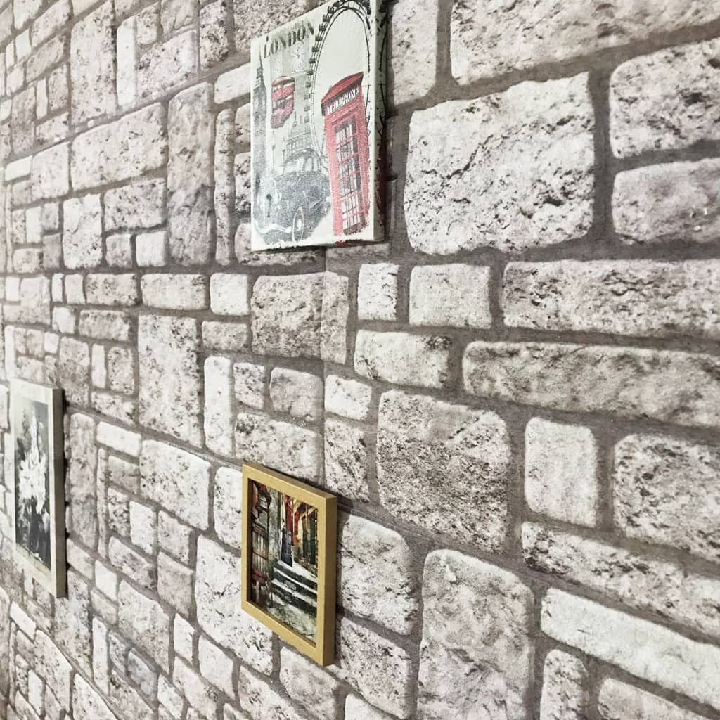 Sienos plokštės, 11vnt., EPS, pilkų plytų dizaino, 3D
