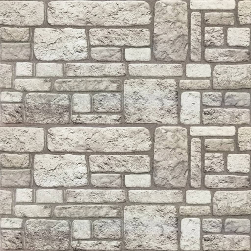 Sienos plokštės, 11vnt., EPS, pilkų plytų dizaino, 3D