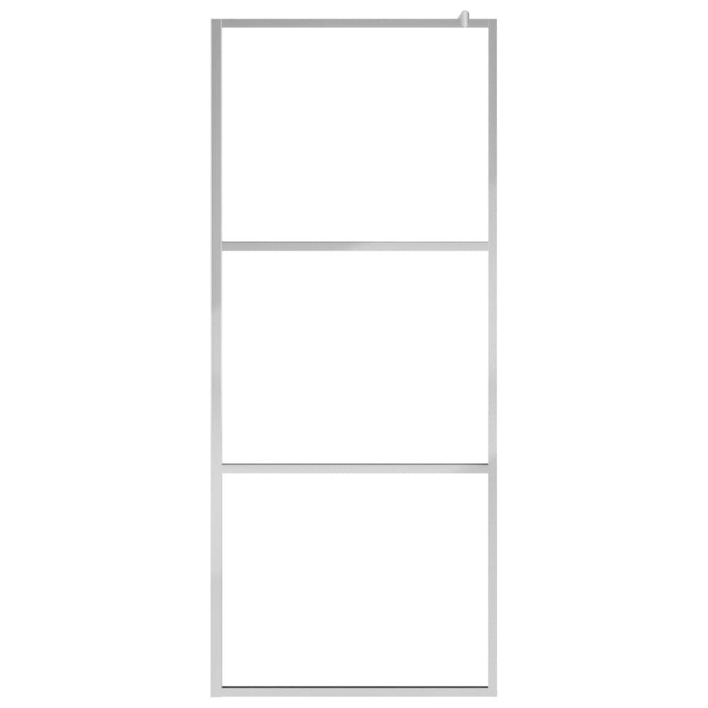 Shower screen with clear ESG glass, 90x195cm