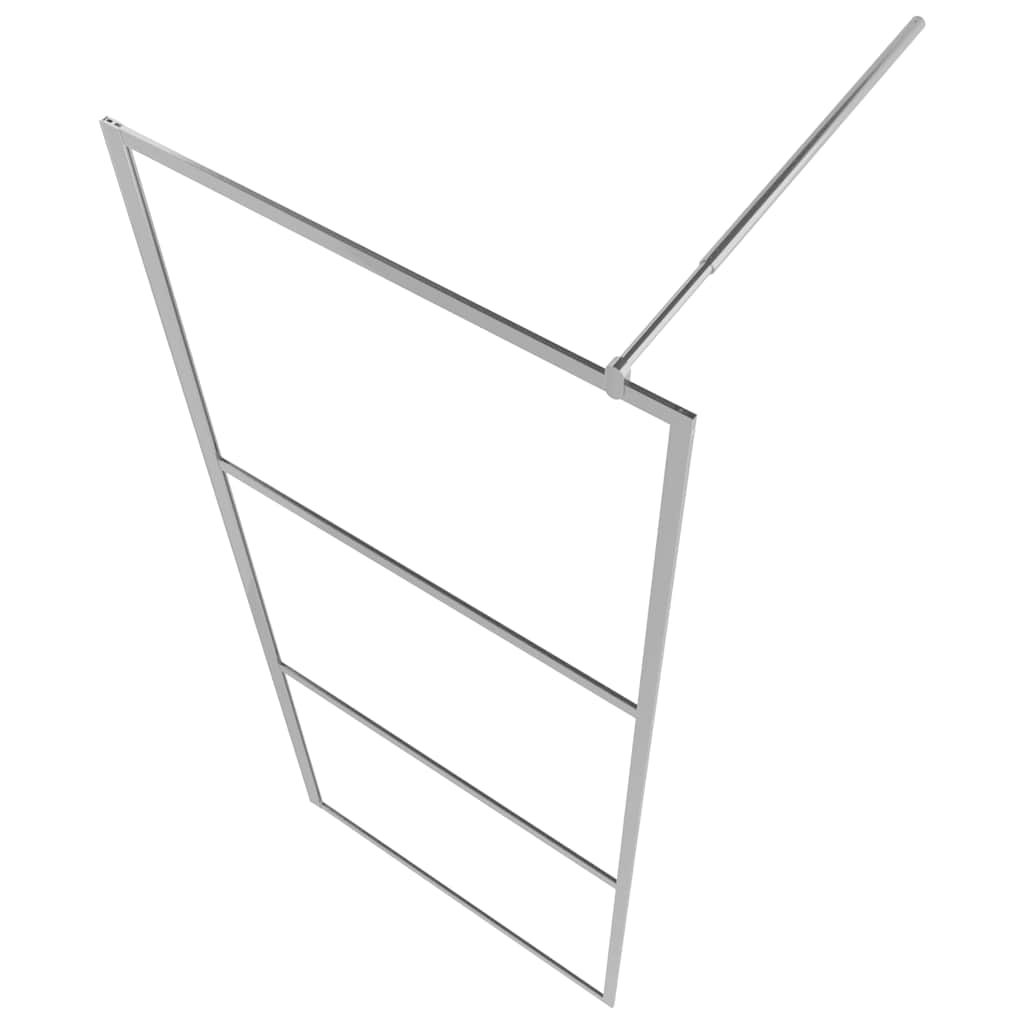 Shower screen with semi-frosted ESG glass, 90x195cm