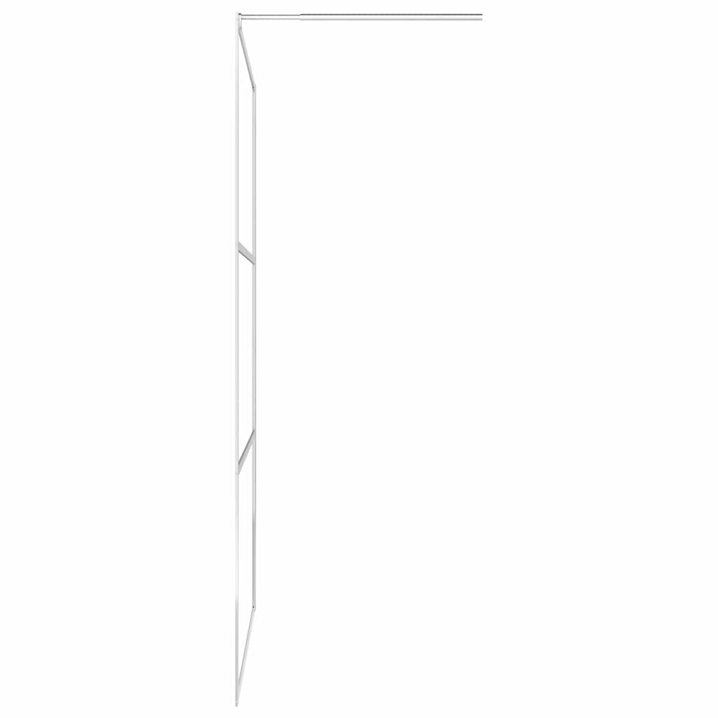 Shower screen with semi-frosted ESG glass, 90x195cm
