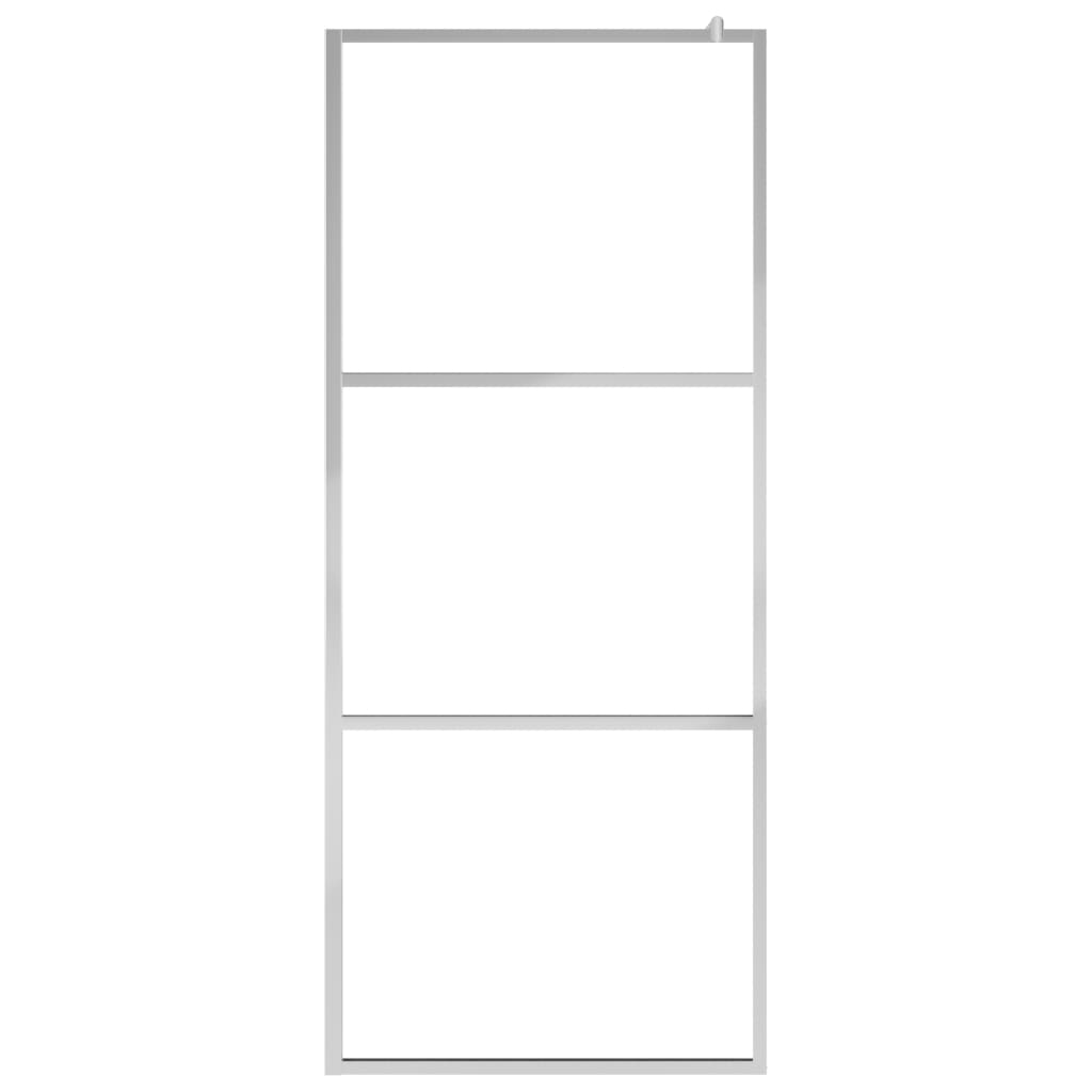 Shower screen with semi-frosted ESG glass, 100x195cm
