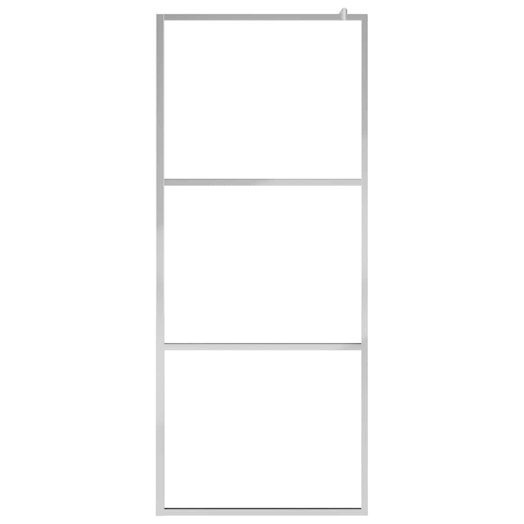 Shower screen with fully frosted ESG glass, 80x195cm