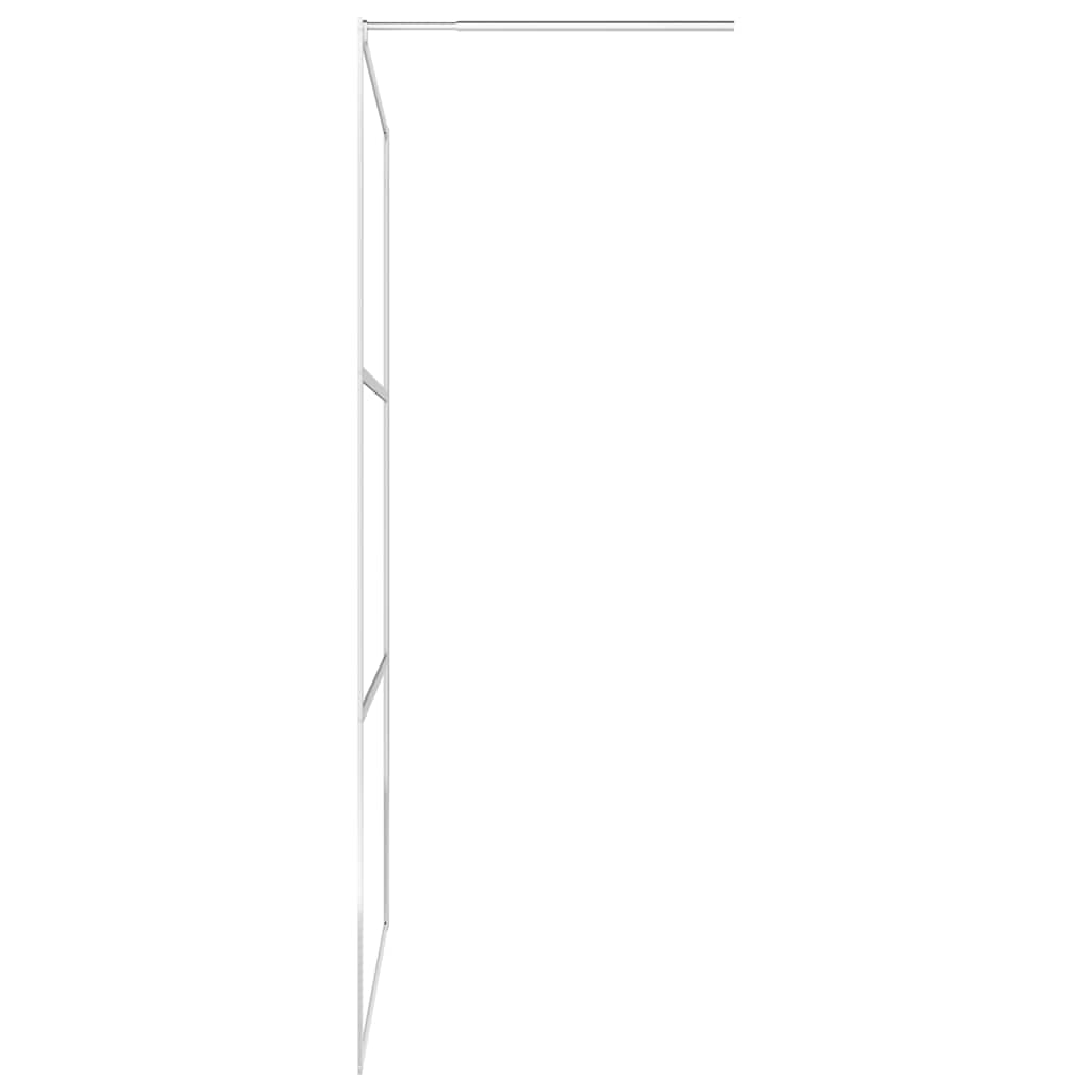 Shower screen with fully frosted ESG glass, 80x195cm