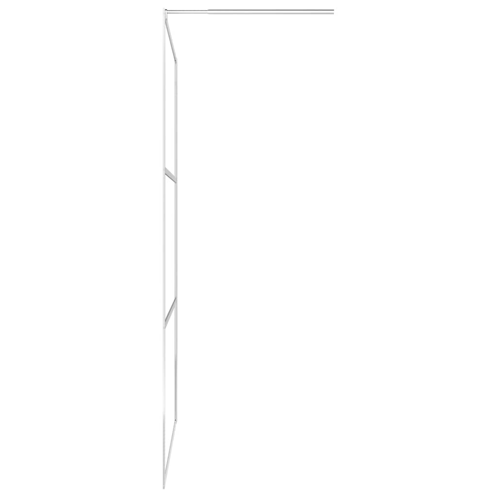 Shower screen with fully frosted ESG glass, 140x195cm