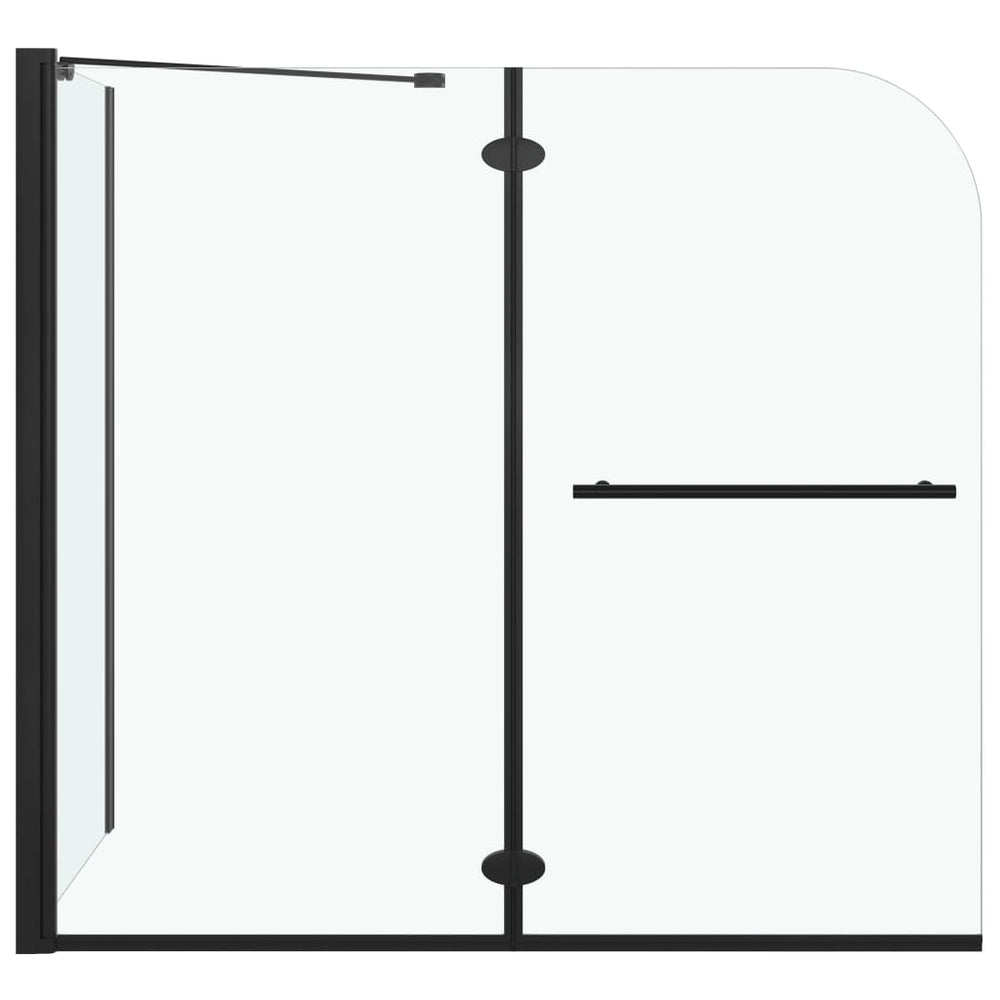 Folding shower screen, double, black, 120x68x130cm, ESG