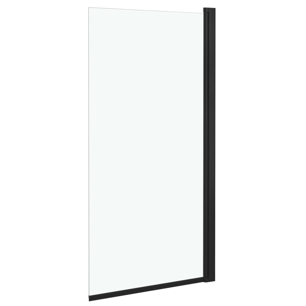 Shower partition, black, 68x130cm, ESG