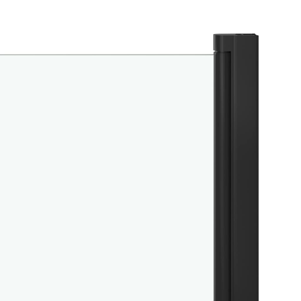 Foldable shower screen, 2-part, black, 120x140cm, ESG