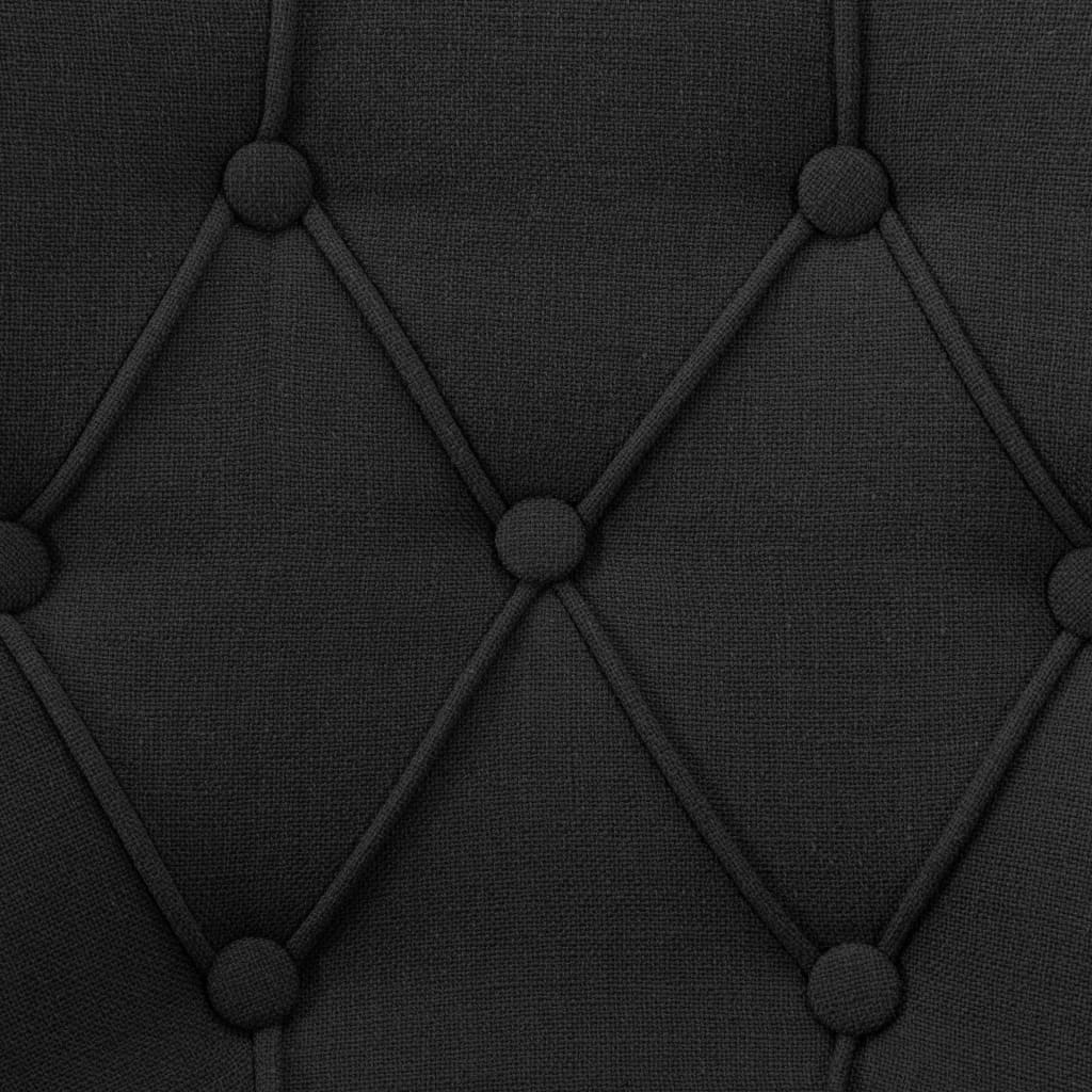 Dining chairs, 2 pcs, black, fabric