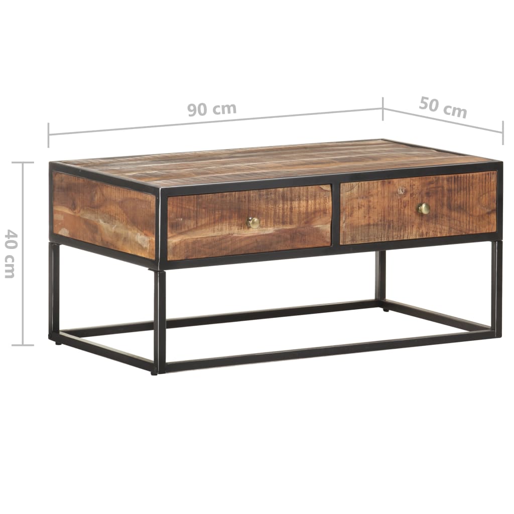 Coffee table, 90x50x40cm, solid acacia wood