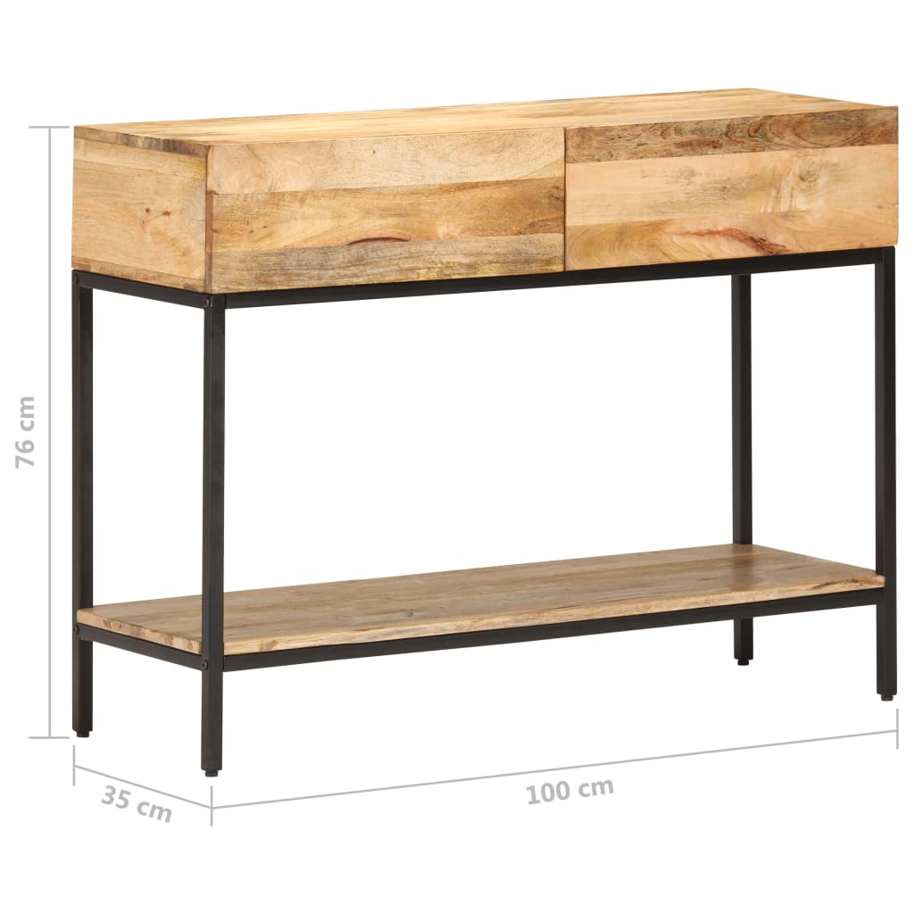 Console table, 100x35x76cm, solid mango wood