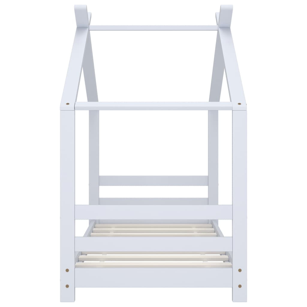 Children's bed frame, white, 70x140cm, solid pine