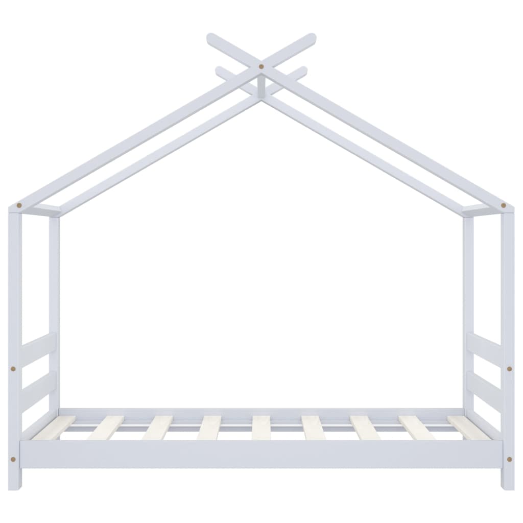 Children's bed frame, white, 70x140cm, solid pine