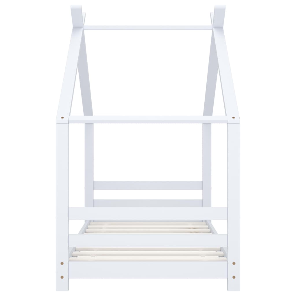 Children's bed frame, white, 80x160cm, solid pine
