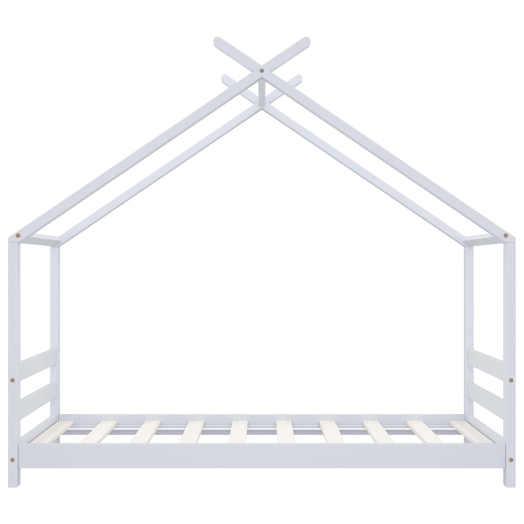 Children's bed frame, white, 80x160cm, solid pine