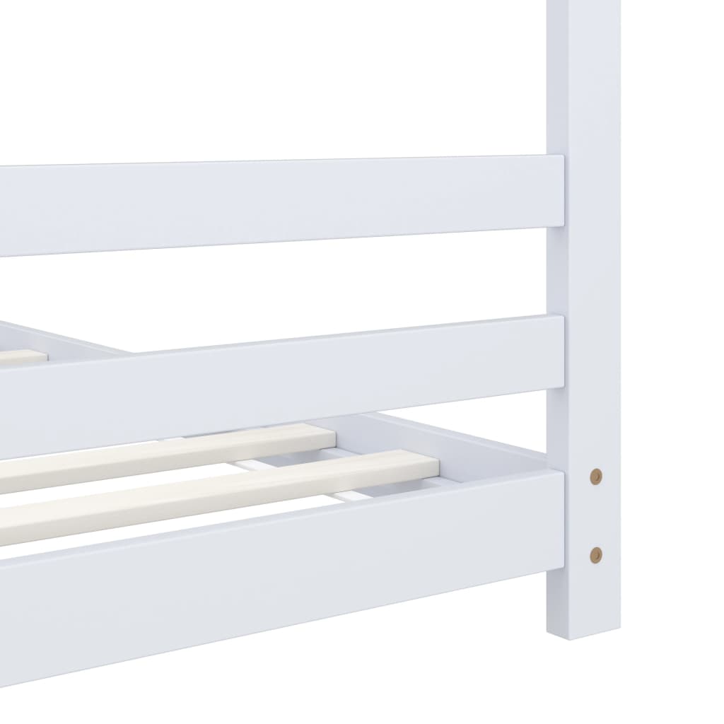 Children's bed frame, white, 80x160cm, solid pine