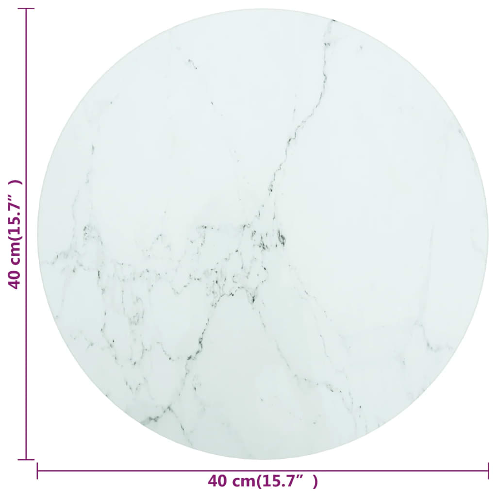 Countertop, white, 40x0.8 cm, tempered glass