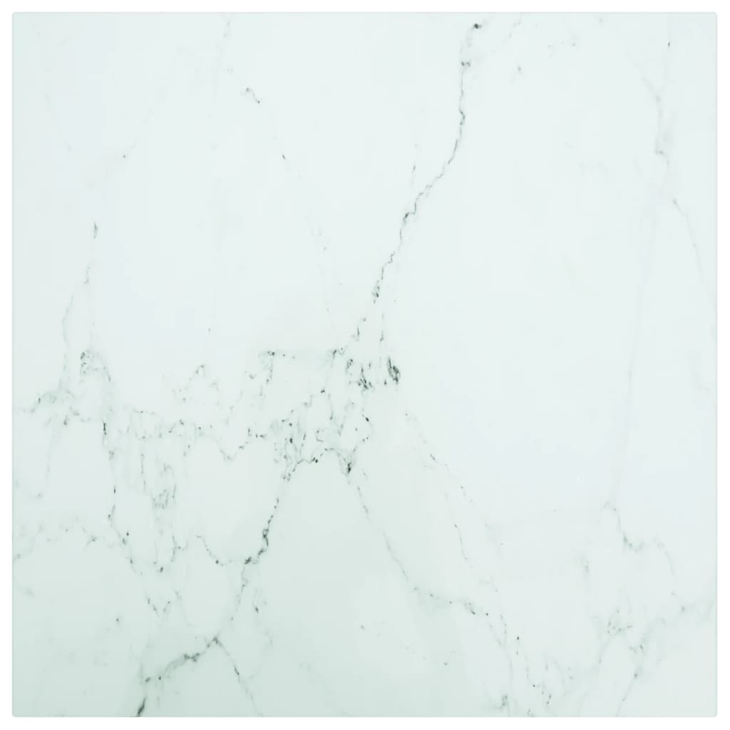 Tabletop, white, 50x50cm, tempered glass, 6mm