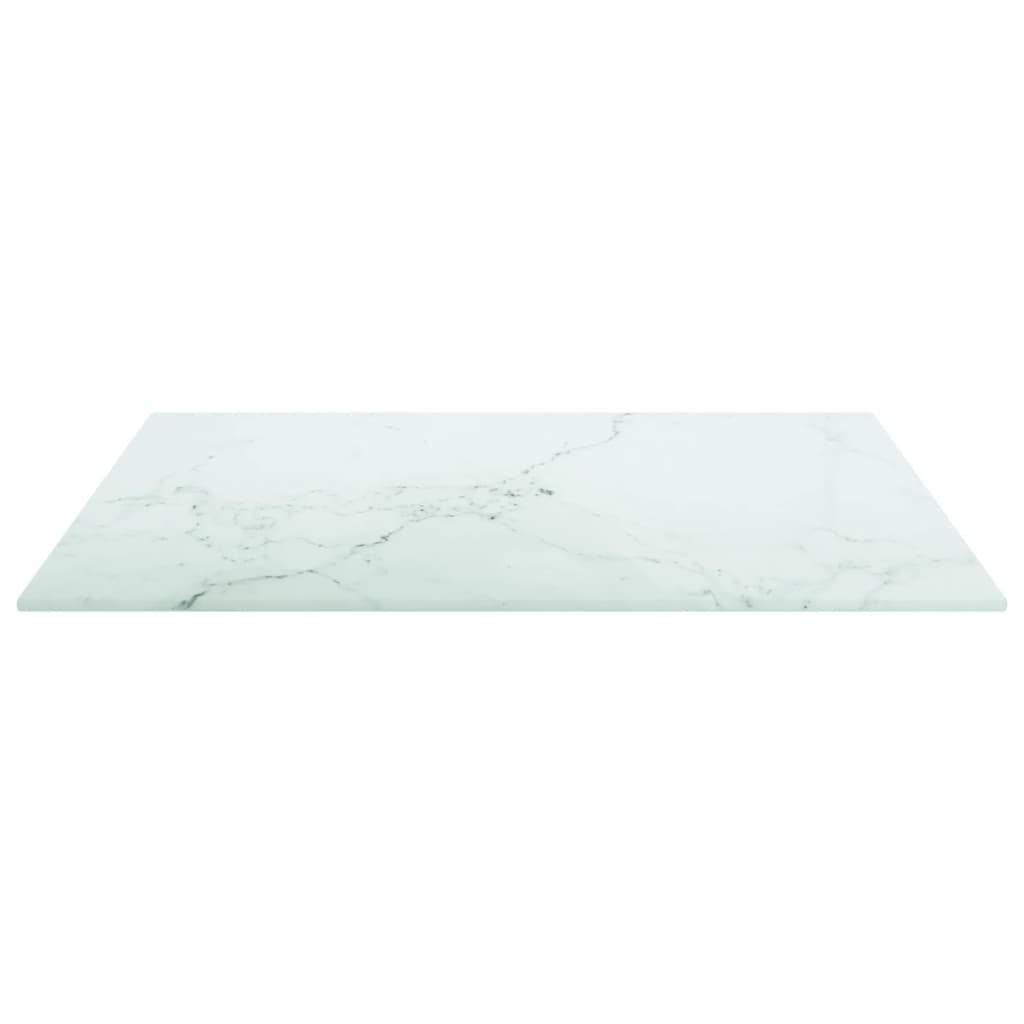 Tabletop, white, 50x50cm, tempered glass, 6mm