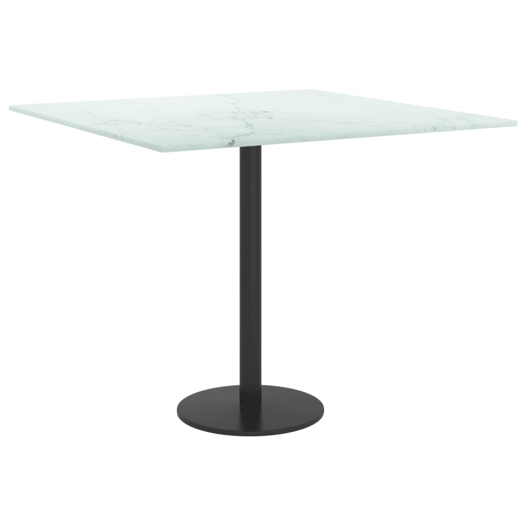 Tabletop, white, 50x50cm, tempered glass, 6mm