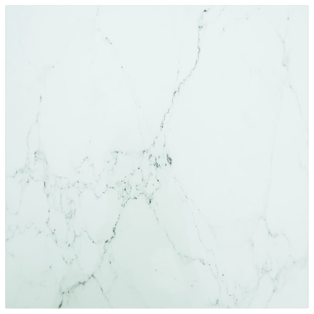 Table top, white, 60x60cm, tempered glass, 6mm