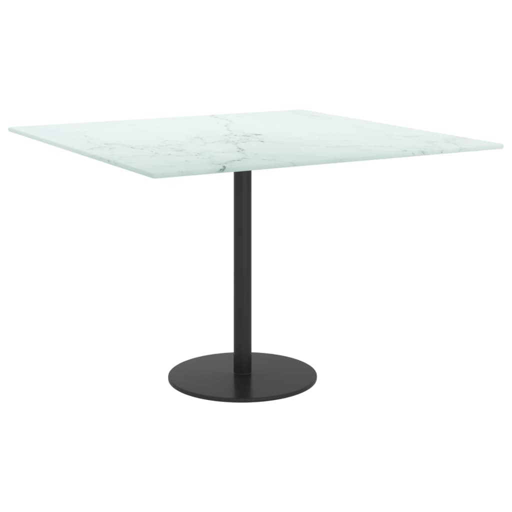 Table top, white, 60x60cm, tempered glass, 6mm