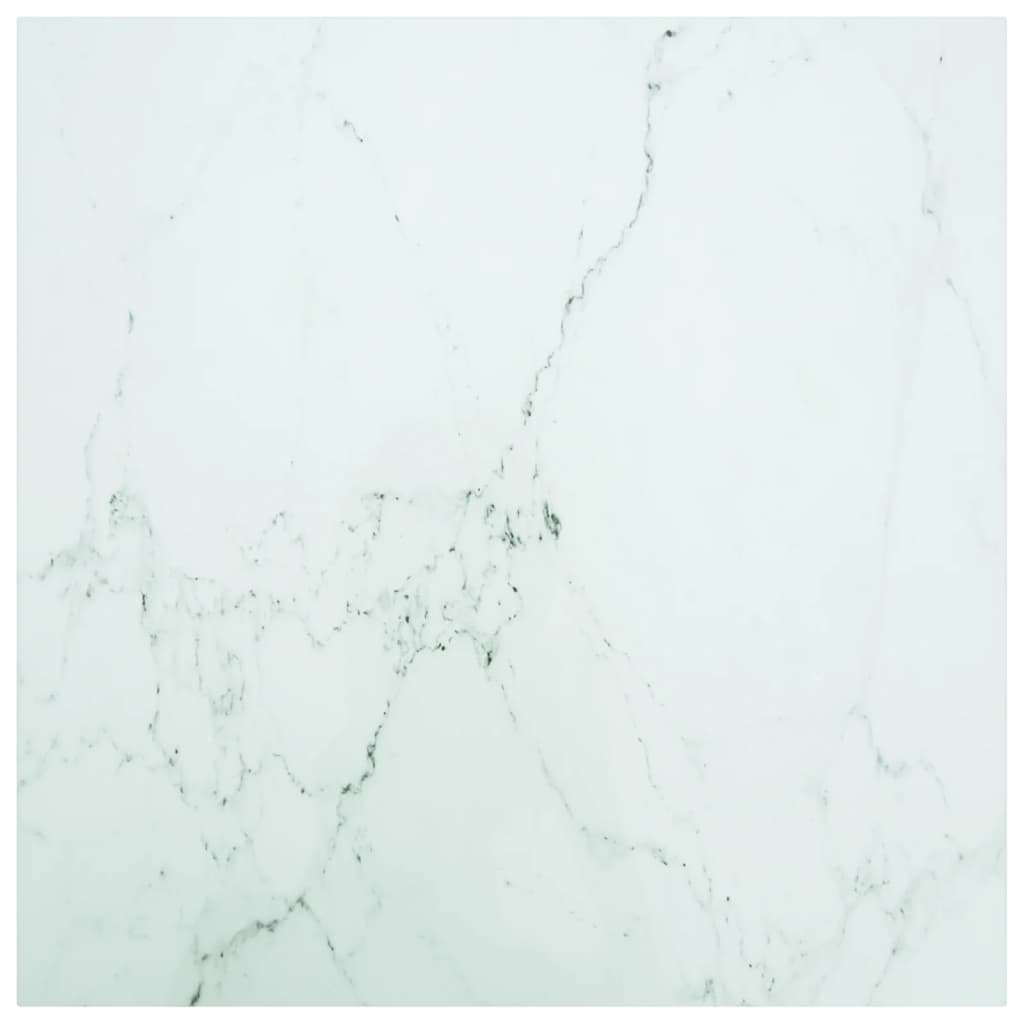 Stalviršis, baltas, 80x80cm, grūdintas stiklas, 6mm