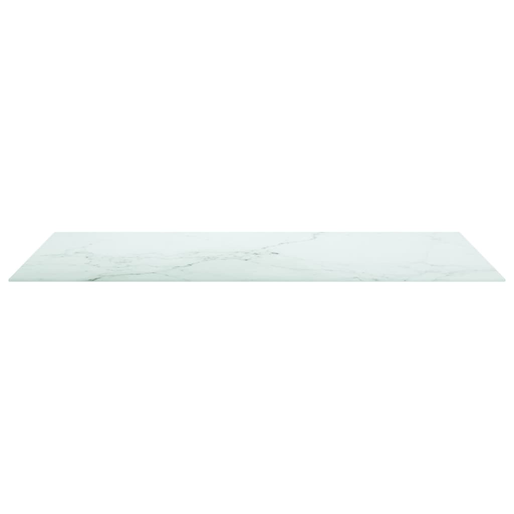 Countertop, white, 120x65cm, 8mm, marble-look glass