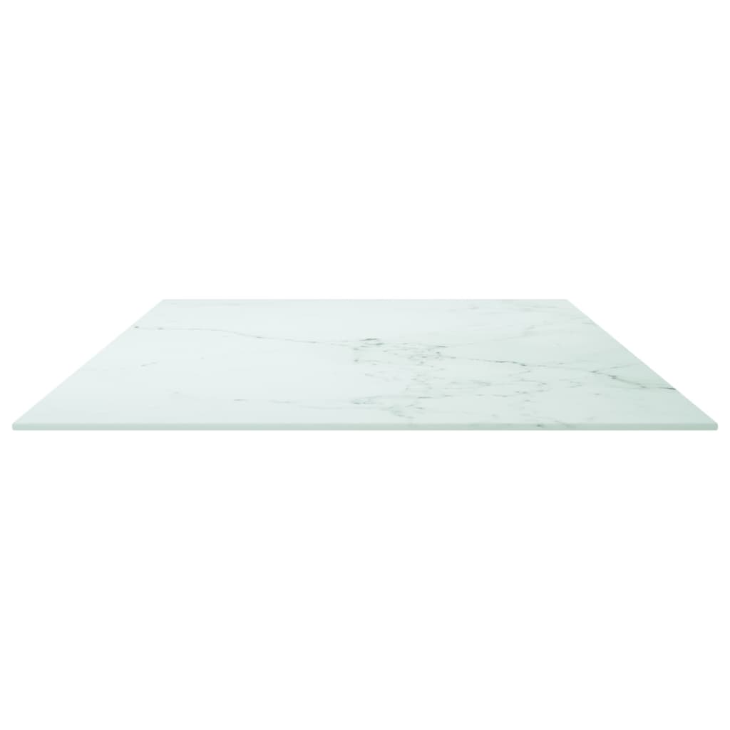 Countertop, white, 120x65cm, 8mm, marble-look glass